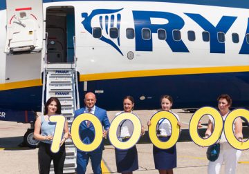 Passenger number 10,000,000 for Ryanair flight from Bratislava